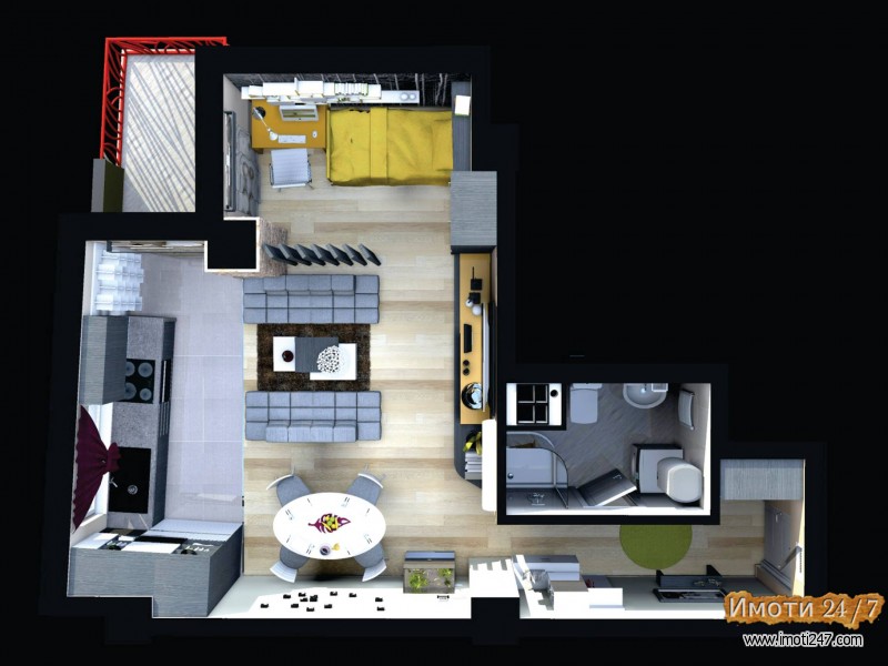 ДВОСОБЕН СТАН ВО 42м2