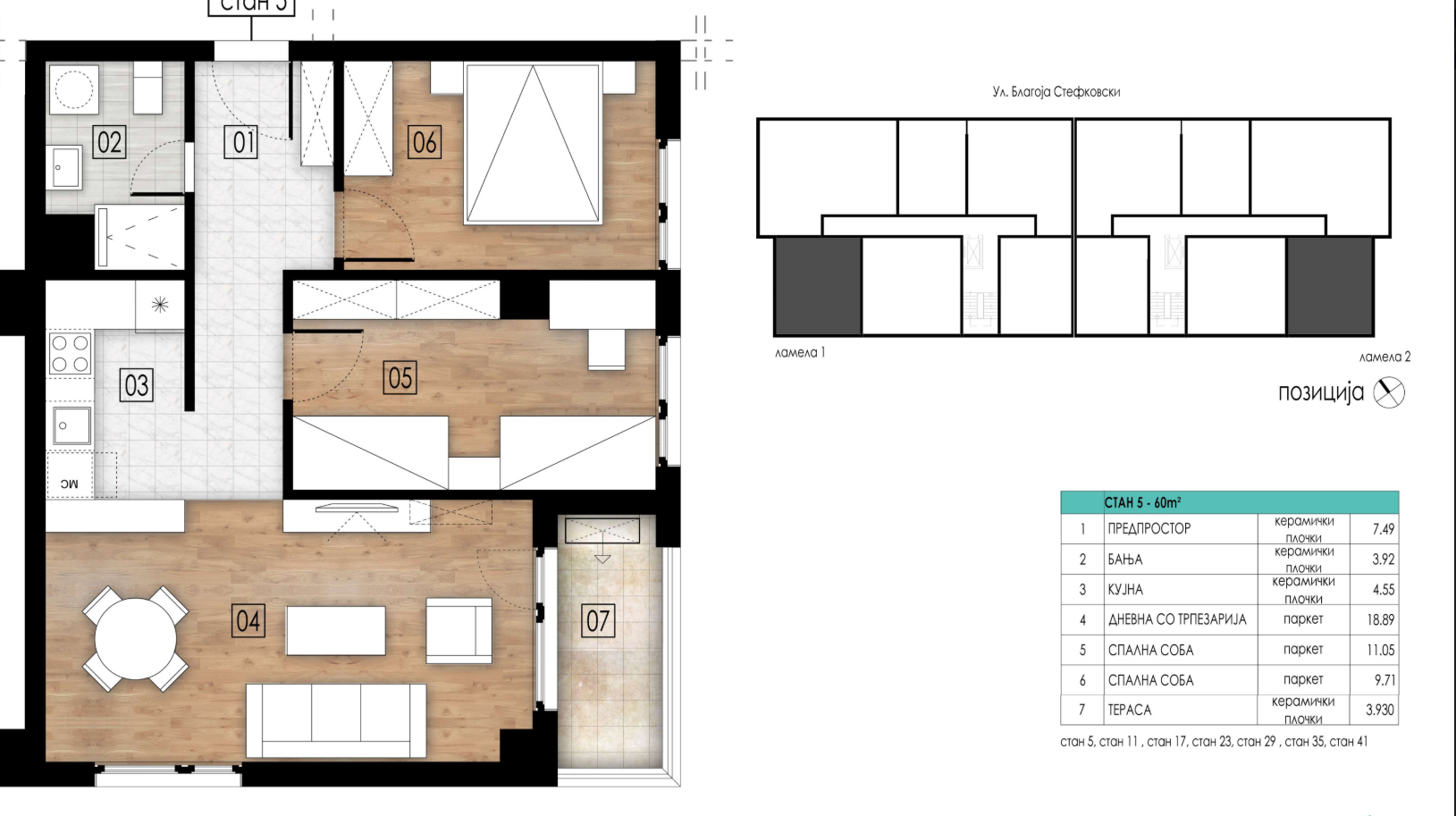NOVI STANOVI VO MADZARI OD 46m2 do 104m2