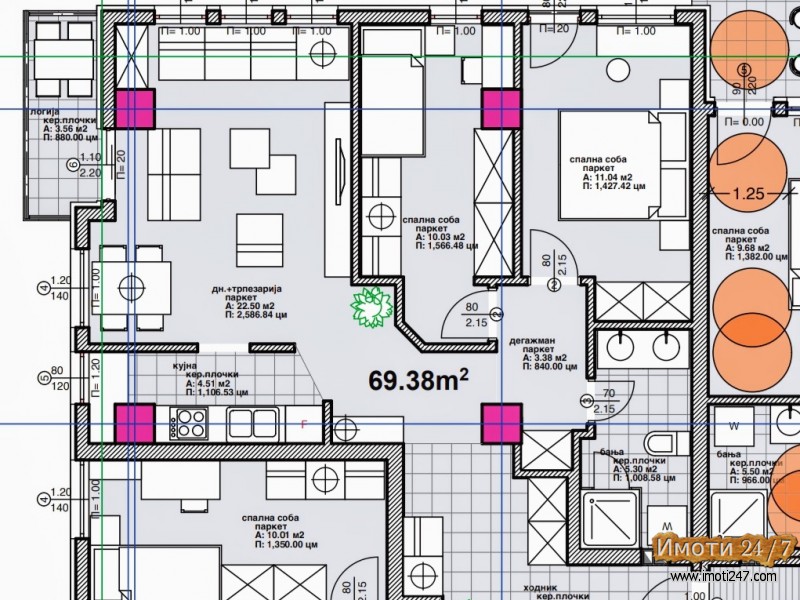 Se prodava nov stan vo Micurin69m2trosoben