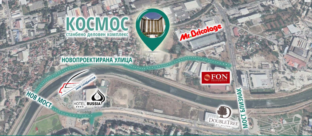 SE PRODAVA STAN 62m2 VO KOSMOS AERODROM