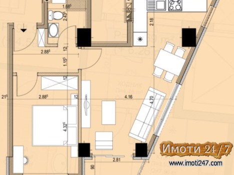 SE PRODAVA STAN OD 46M2 KAJ LUKOIL