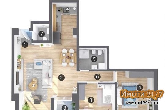 Se prodava stan vo Karpos 1 kaj Simpo 70m2