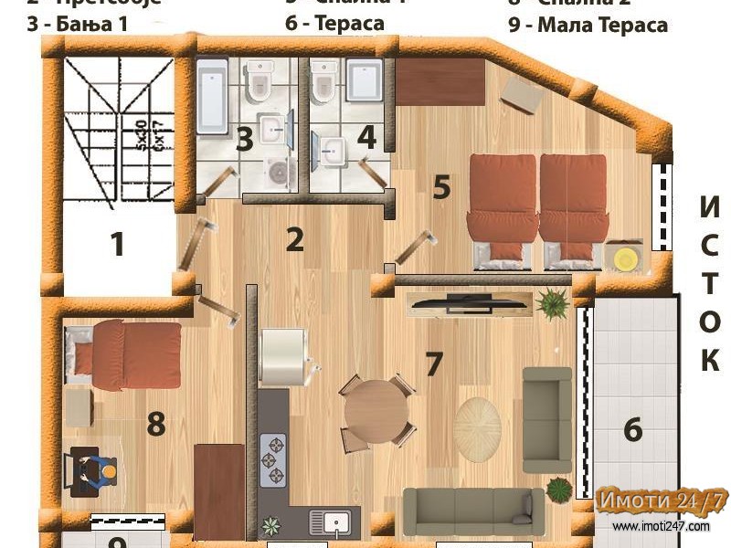 Se prodavaat 3 stanovi vo Kozle