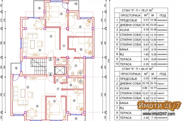 СЕ ПРОДАВА СТАН ВО ГРАДБА ВО ТАФТАЛИЏЕ 2
