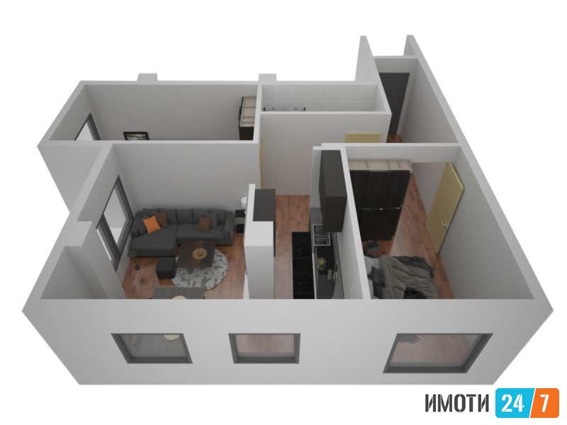 60м2 со 2ве спални соби на 5ти кат во Кисела Вода Рампа