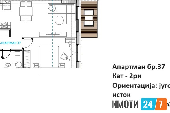 SE PRODAVA NOV STAN POZADI EAST GATE 52 M2