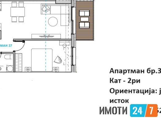 SE PRODAVA NOV STAN POZADI EAST GATE 52 M2