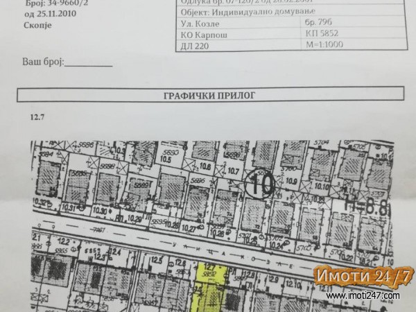 Се продава Плац во  нас Козле