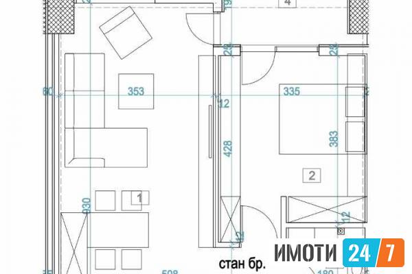 Dvosoben nov stan sproti  salonot na Mercedes
