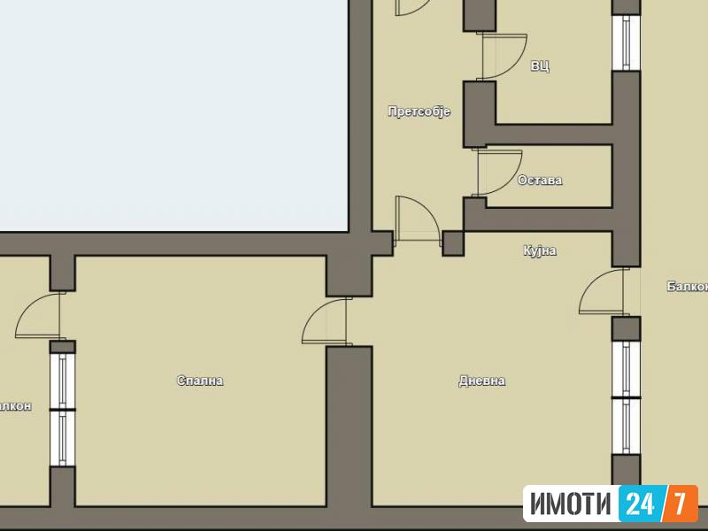 Се продава стан 40м2+20м2 доградба Карпош 1