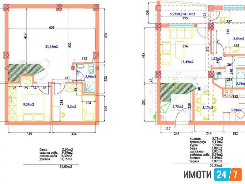 Се продава одличен дуплекс 106м2Мичурин