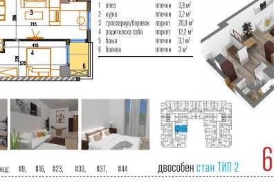 Се продаваат станови на најбараната локација во Карпош47м2
